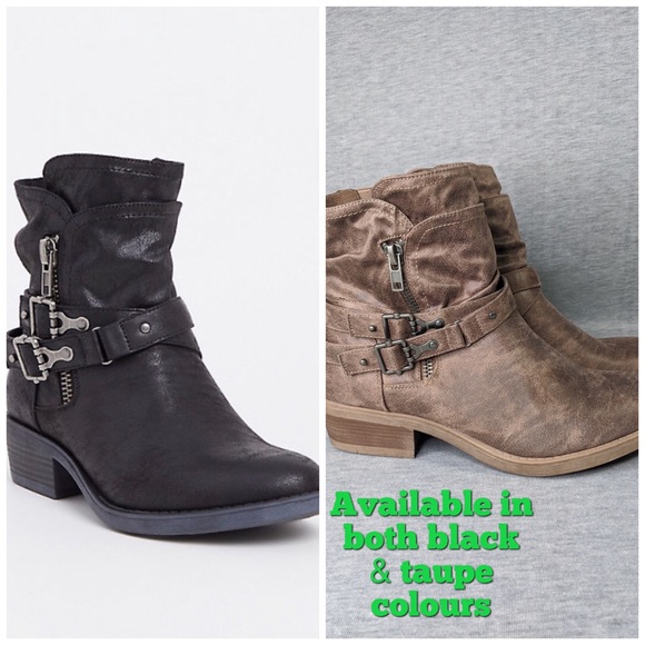 Torrid Brushed Faux Leather Moto Booties